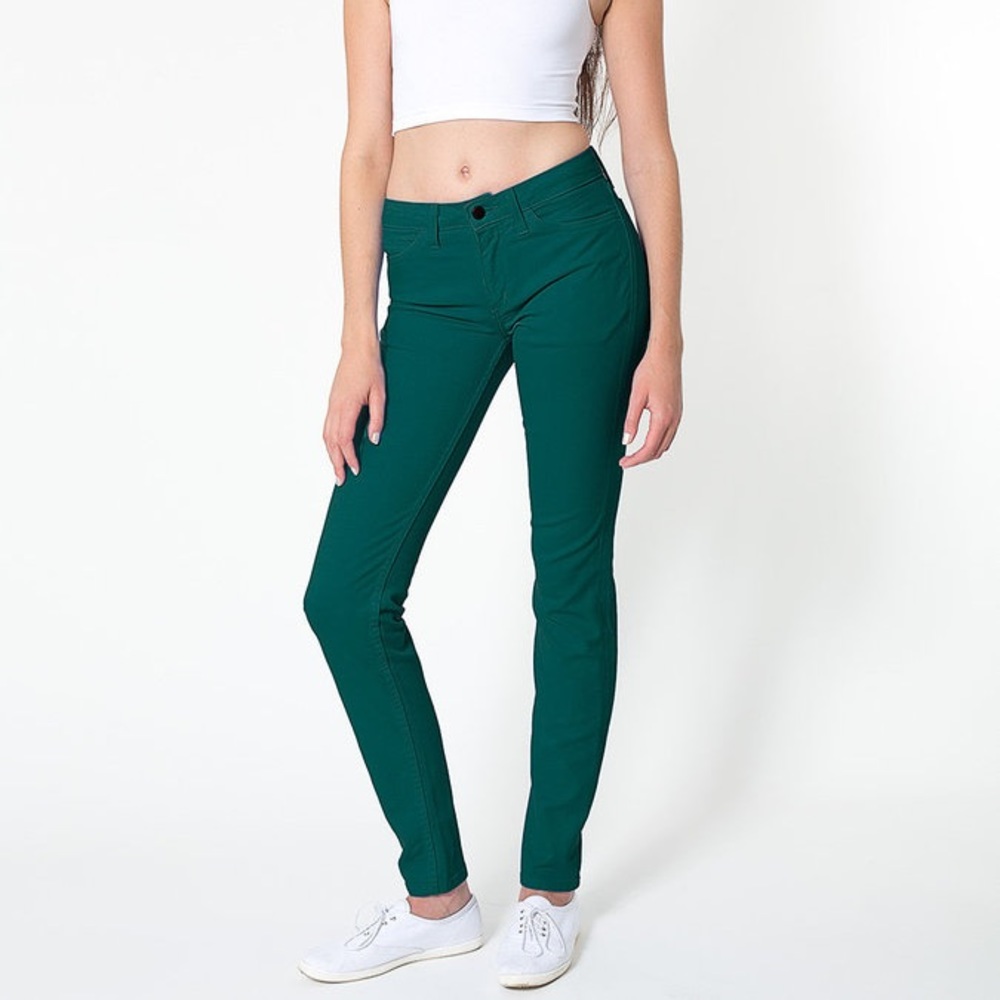 COPY - American Apparel stretch denim side zip jean